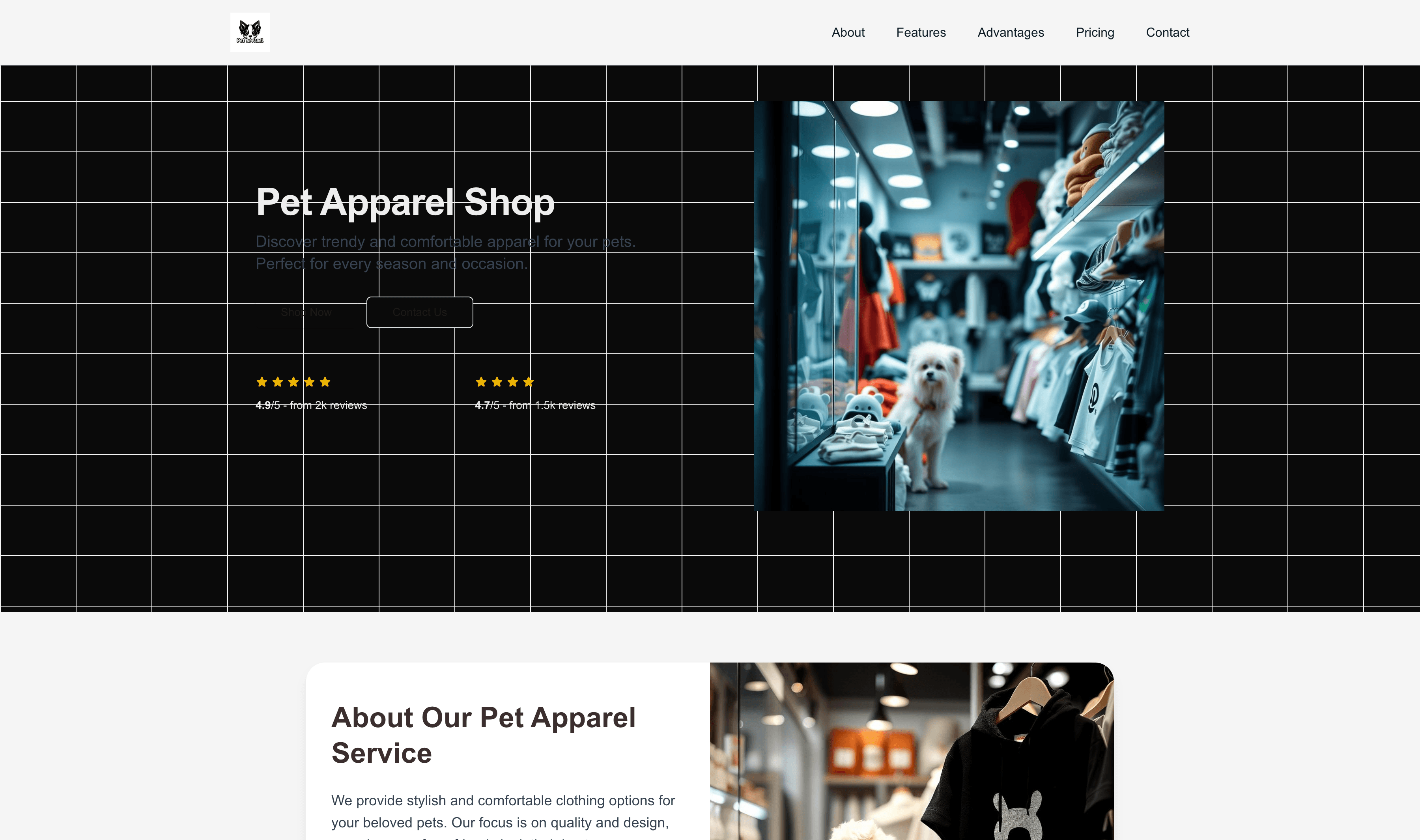Transform a Pet Apparel Shop Website Template into Website in Minutes