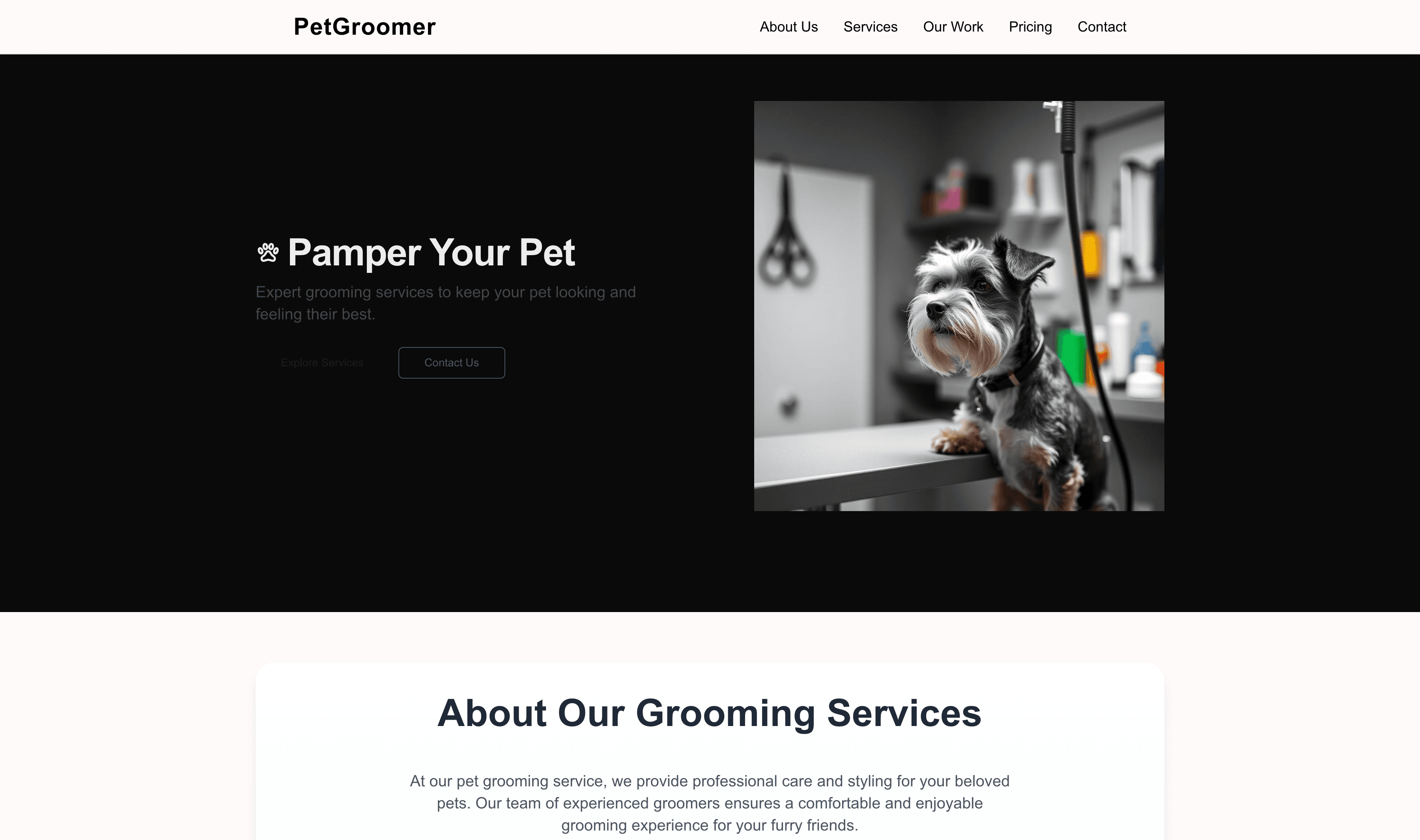 Transform a Pet Groomer Website Template into Website in Minutes