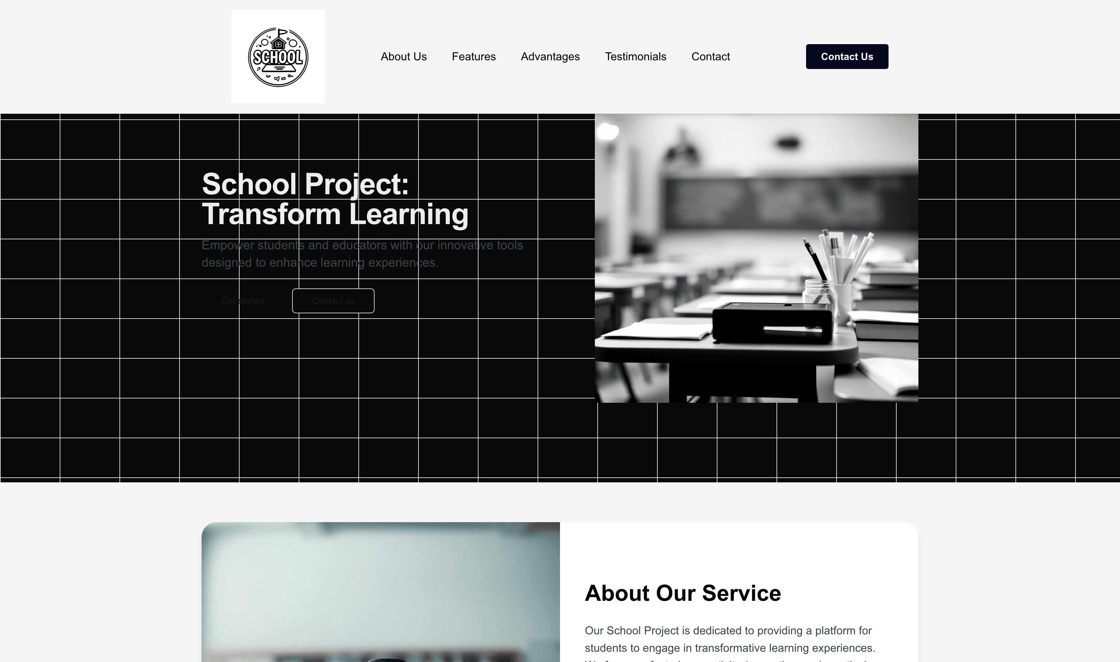 Transform a School Project Website Template into Website in Minutes