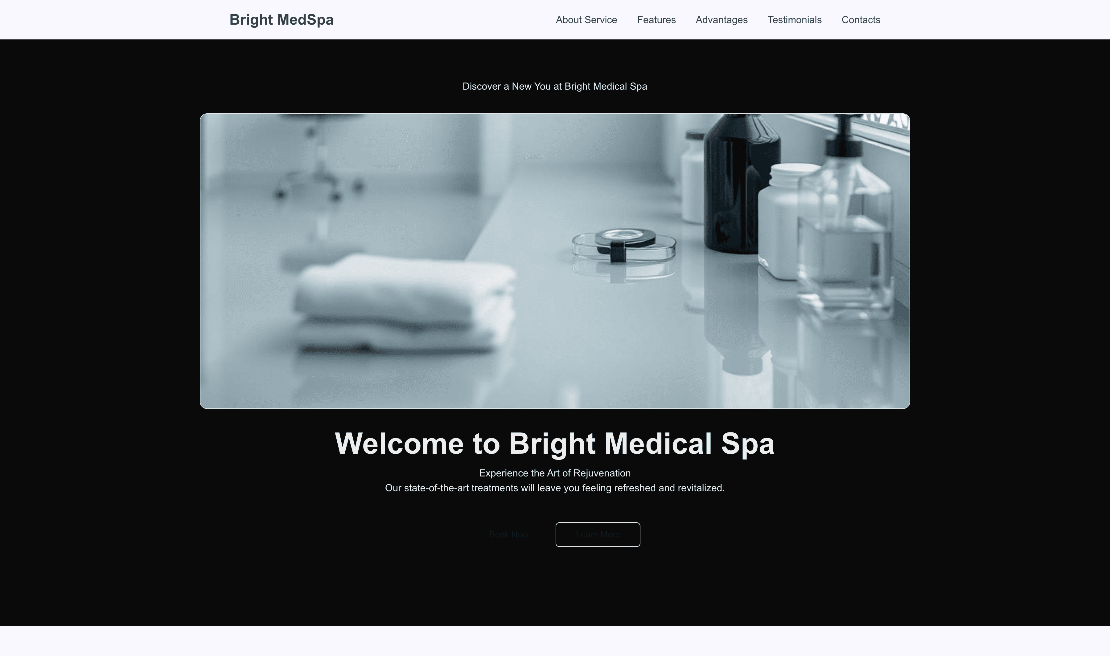 Transform a Medical Spa (Bright) Website Template into Website in Minutes