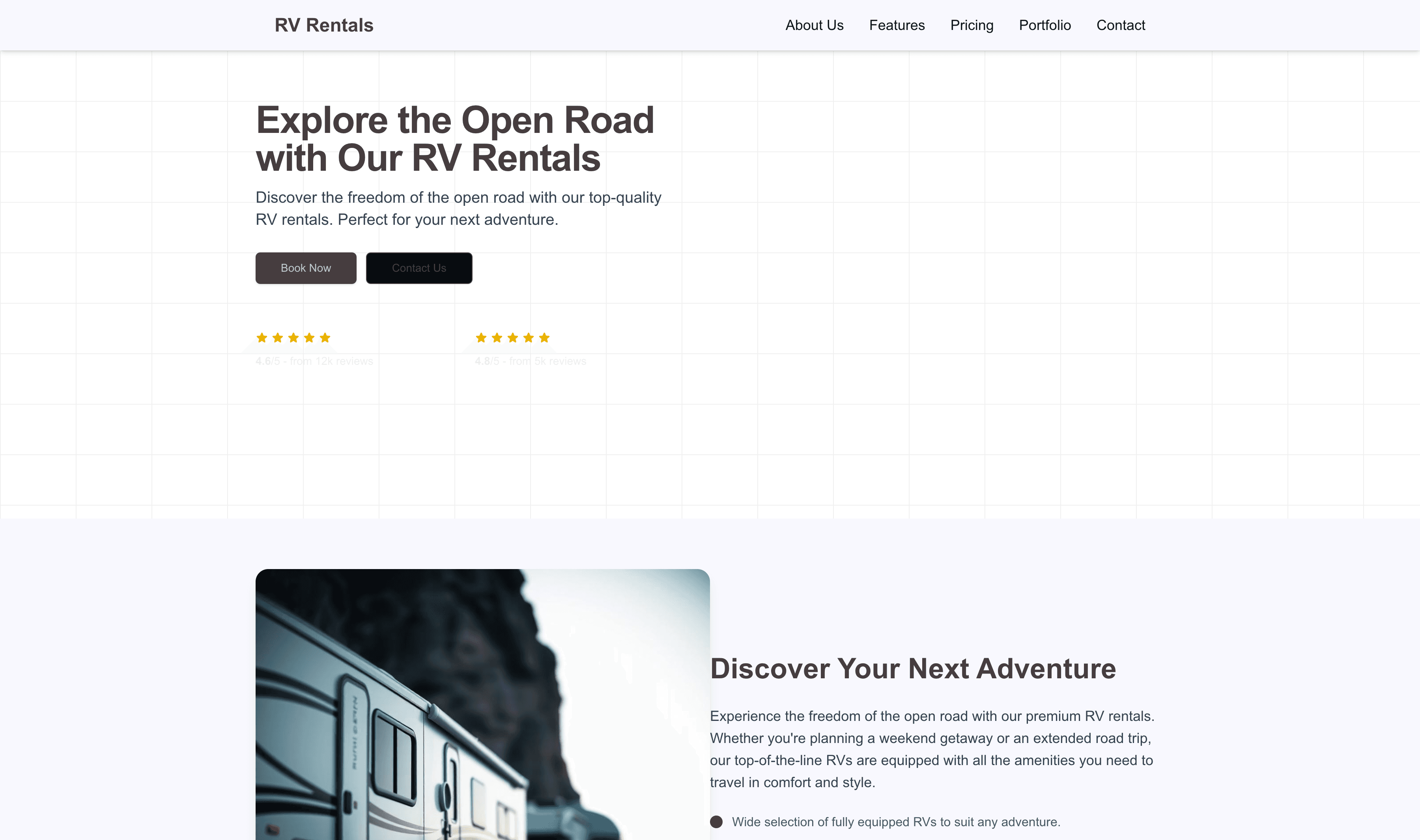 Transform a RV Rentals Company Website Template into Website in Minutes
