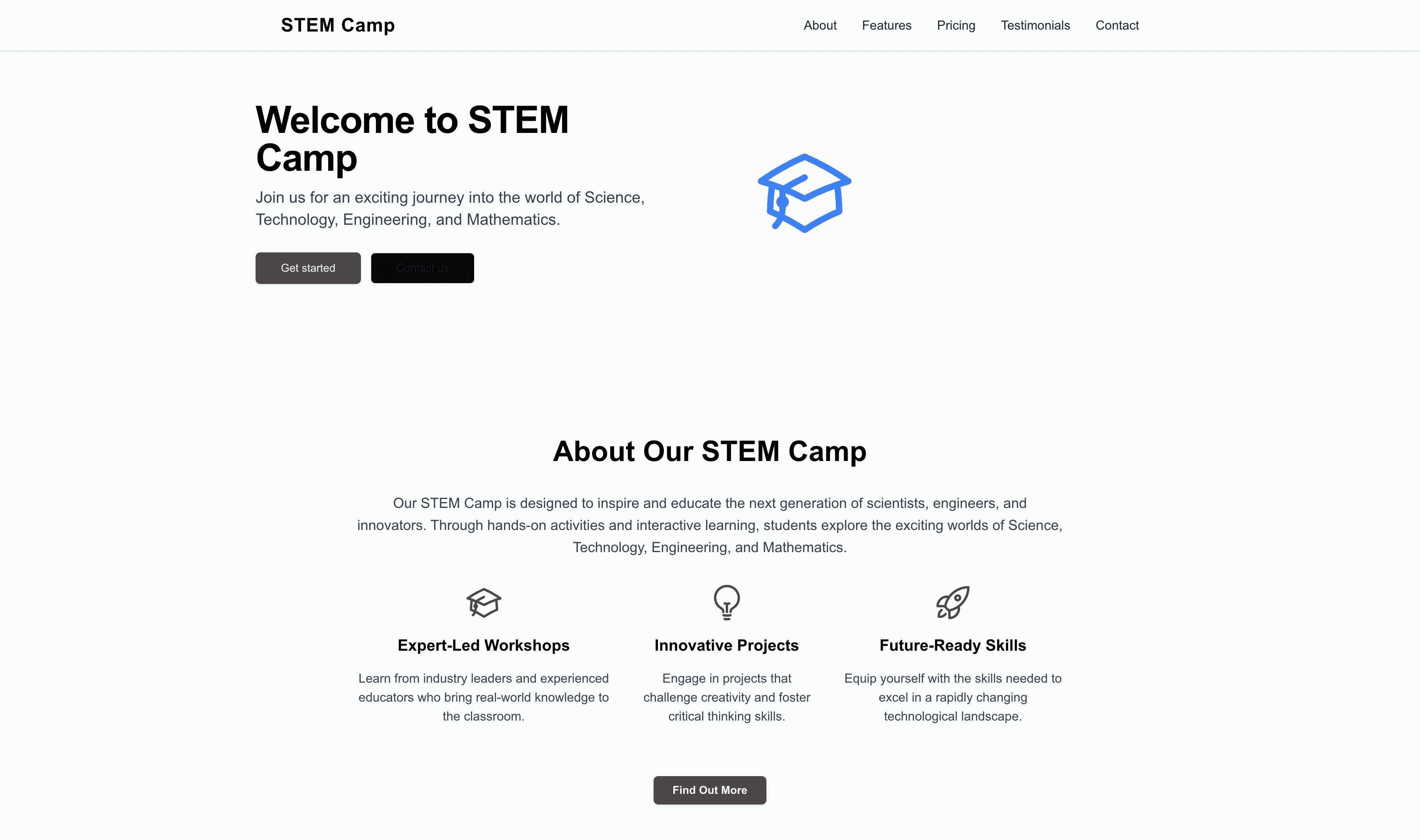 Transform a STEM Camp Website Template into Website in Minutes