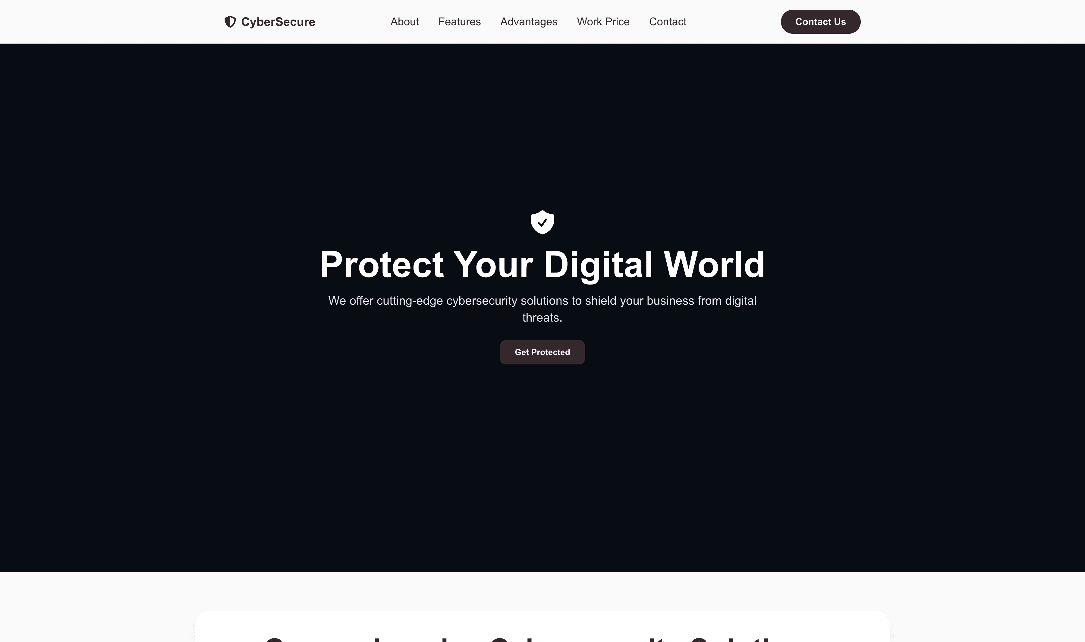 Transform a Cybersecurity Company (Dark) Website Template into Website in Minutes