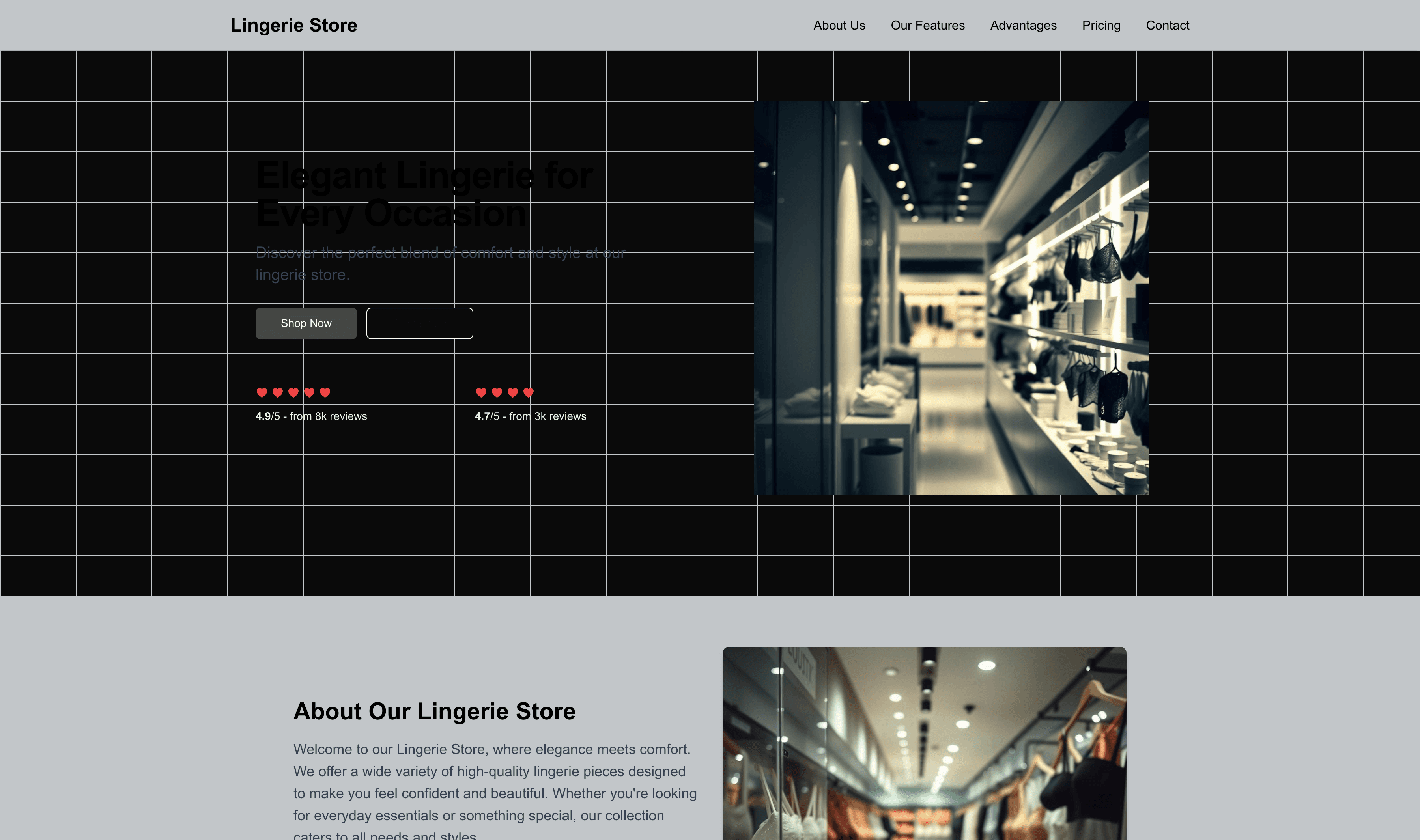 Transform a Lingerie Store Website Template into Website in Minutes