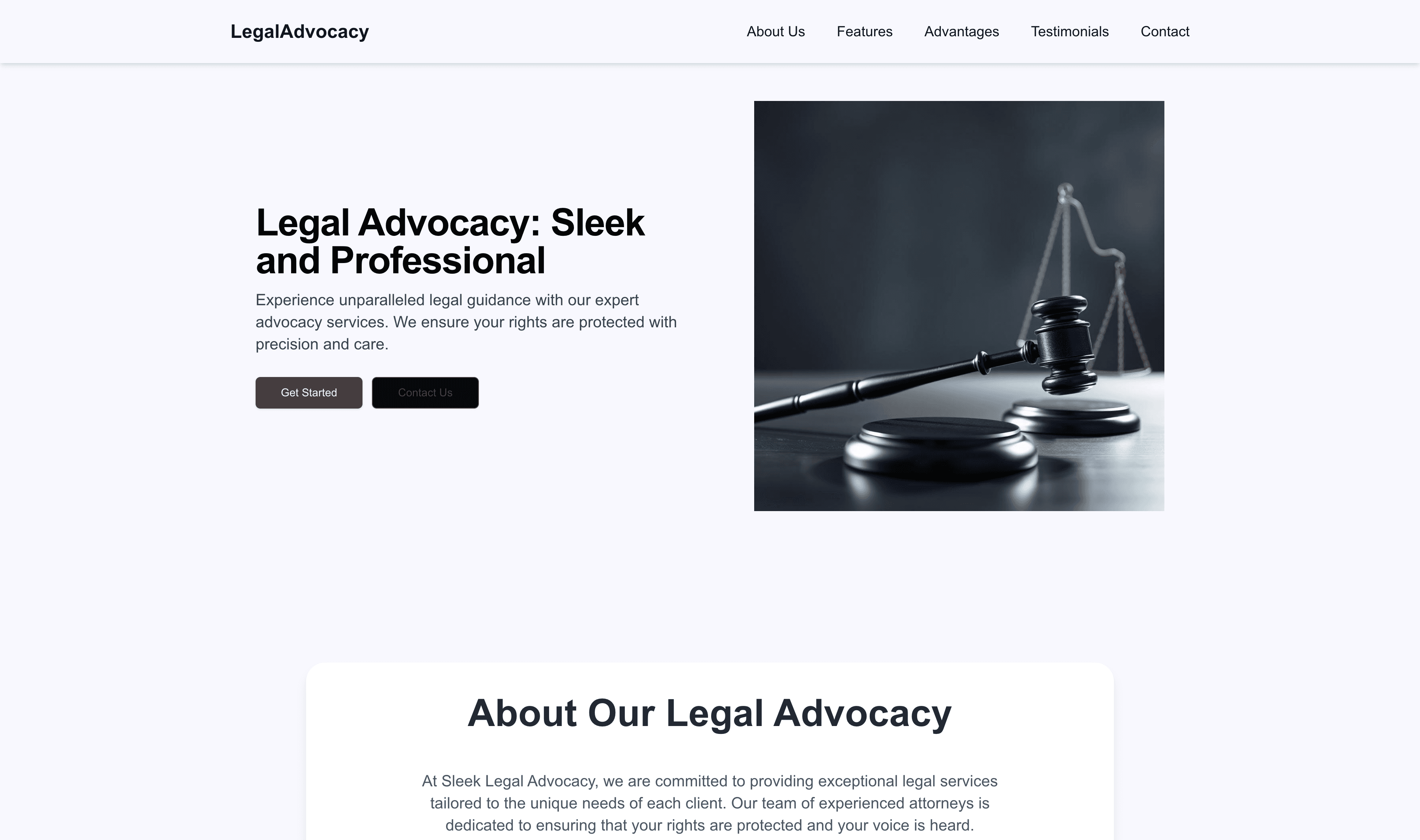 Transform a Legal Advocacy (Sleek) Website Template into Website in Minutes