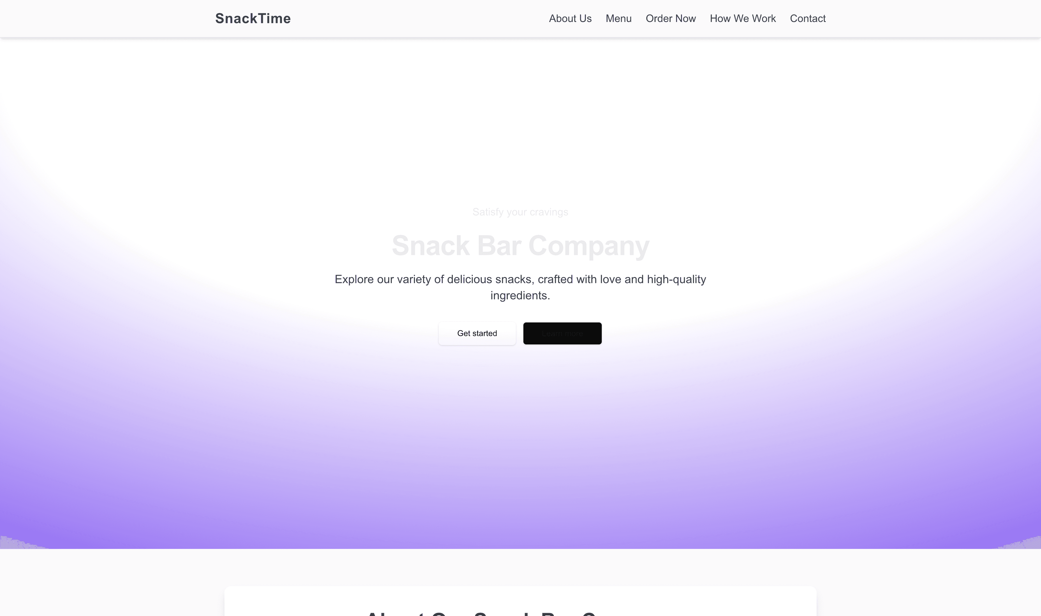 Transform a Snack Bar Company Website Template into Website in Minutes