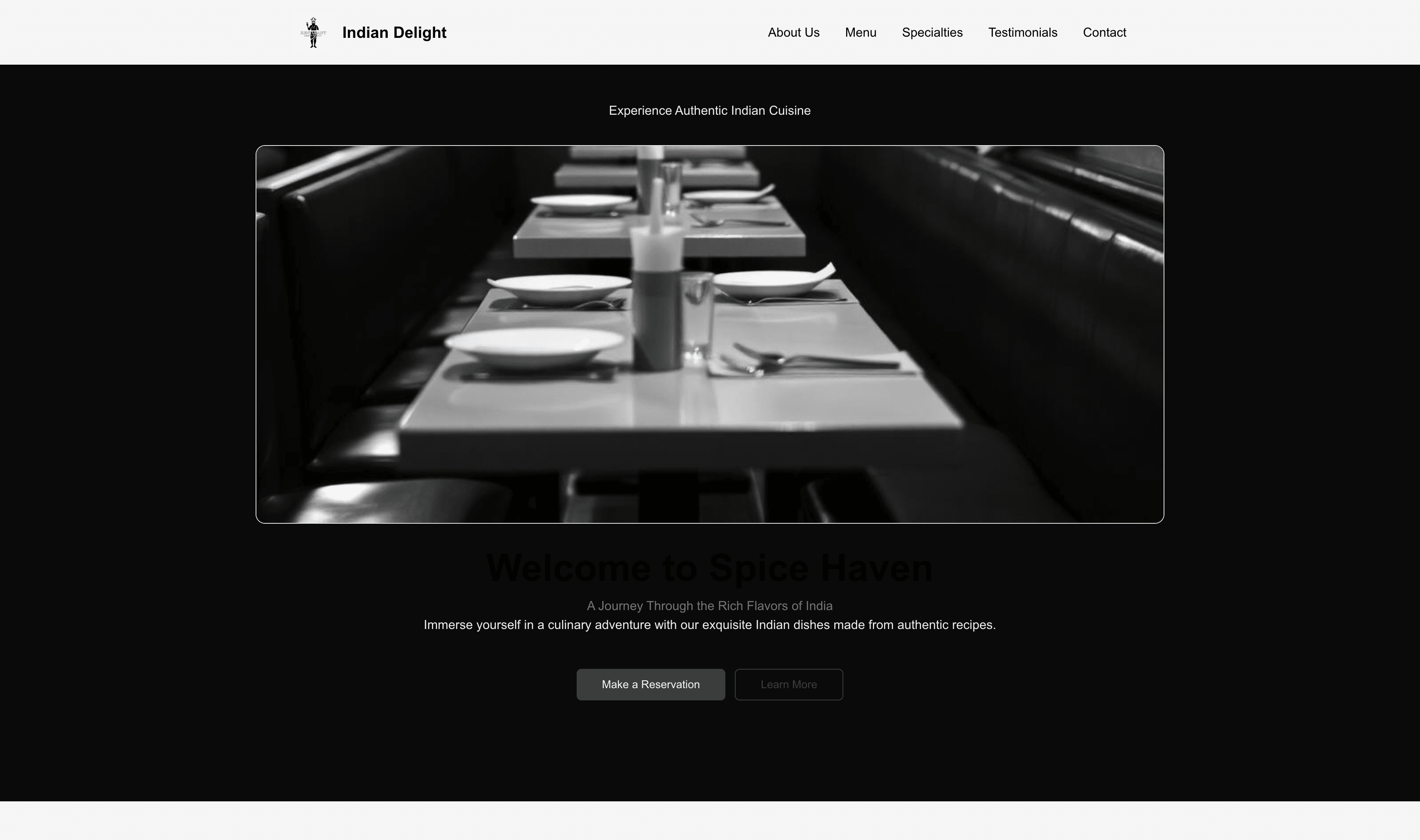 Transform a Indian Restaurant Website Template into Website in Minutes