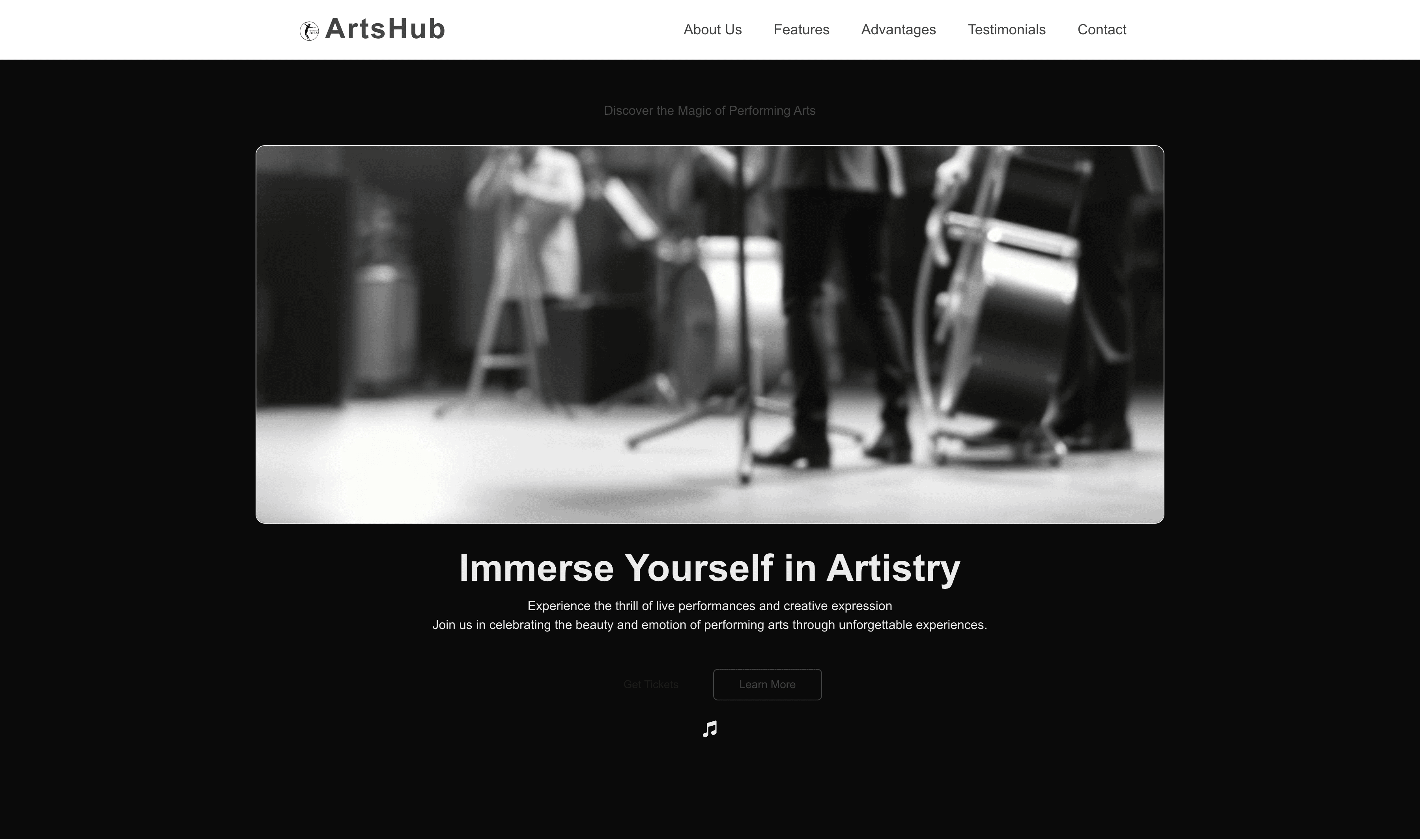 Transform a Performing Arts Website Template into Website in Minutes