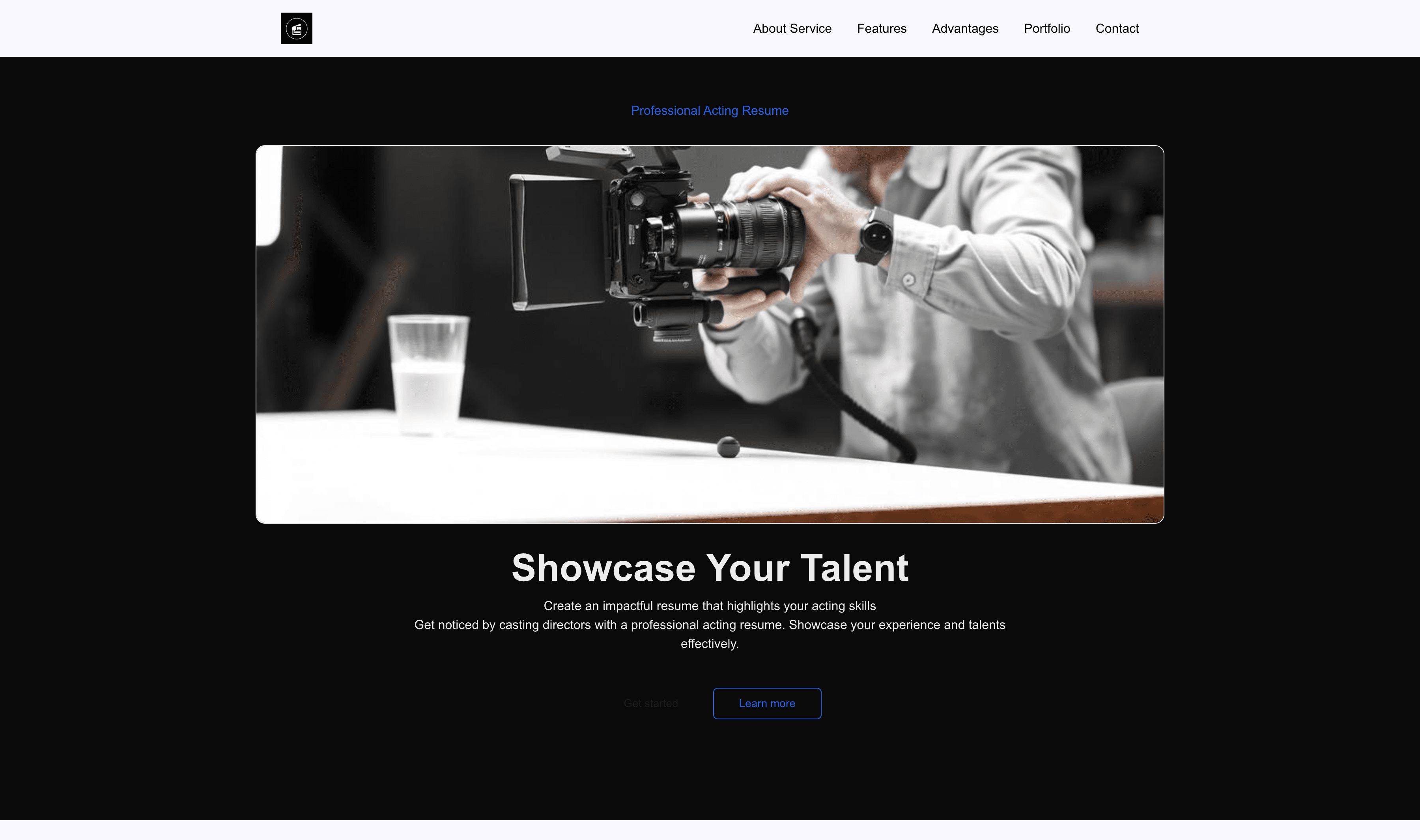 Transform a Acting Resume Website Template into Website in Minutes