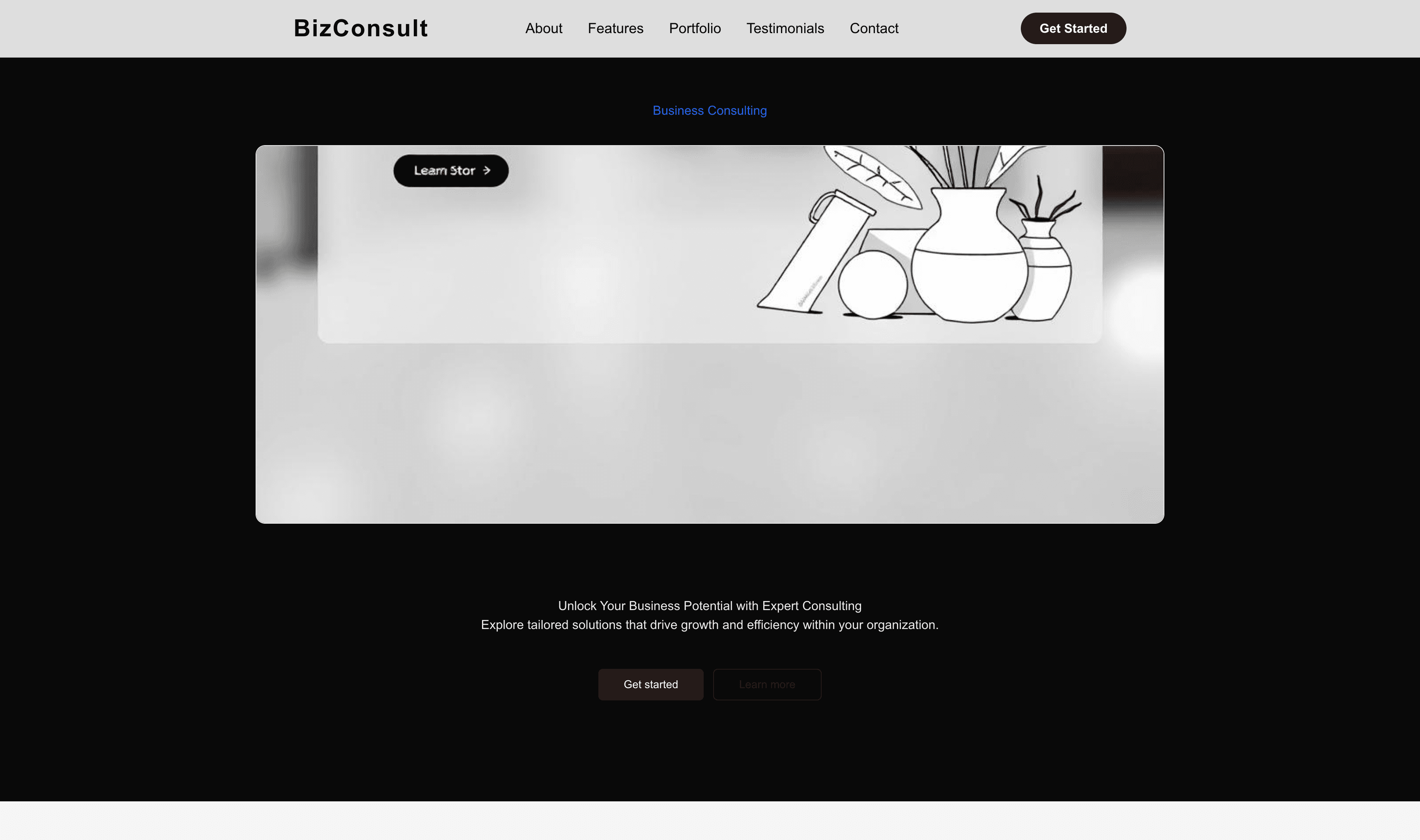 Transform a Business Consulting Landing Page (Illustrative) Website Template into Website in Minutes
