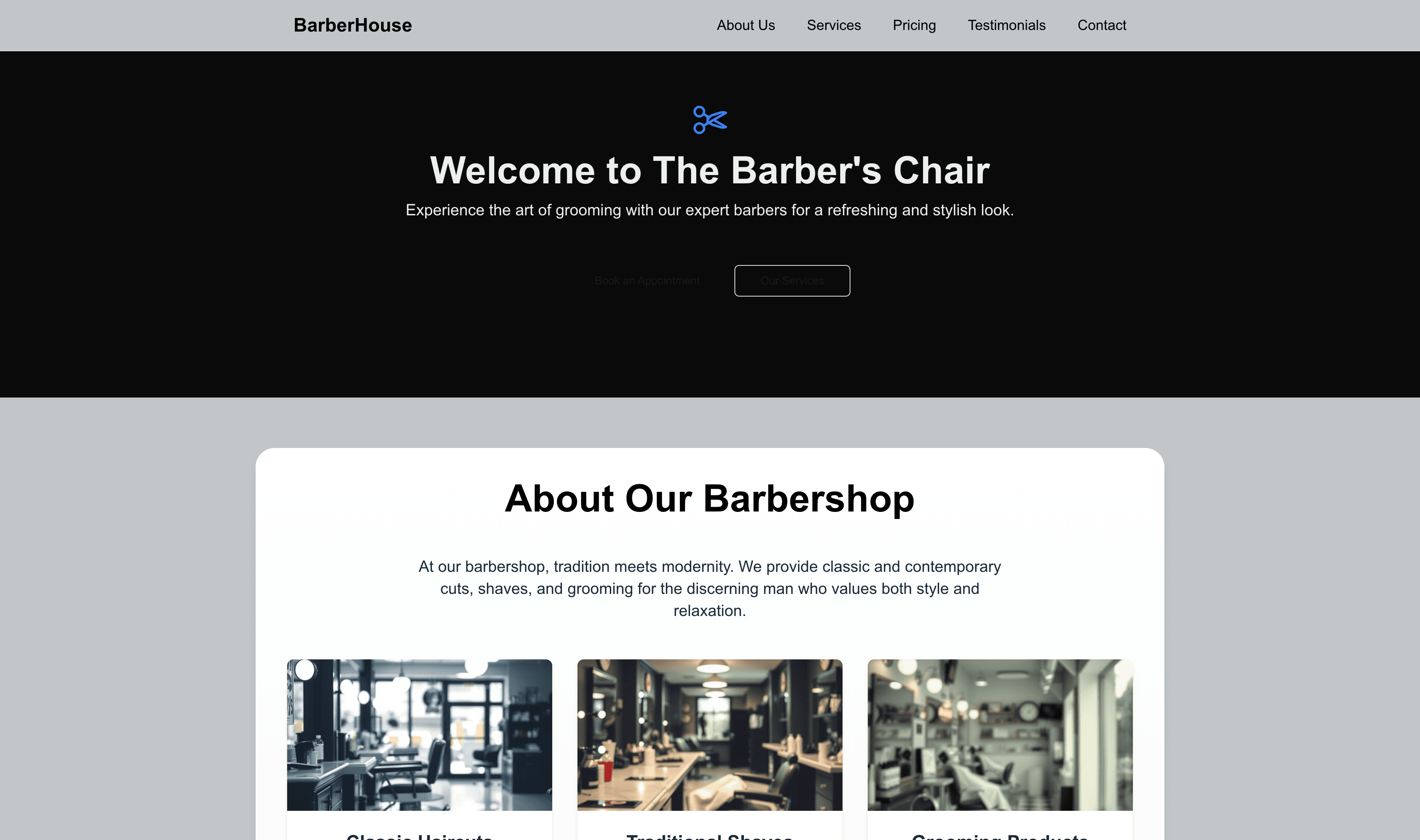 Transform a Barbershop Website Template into Website in Minutes