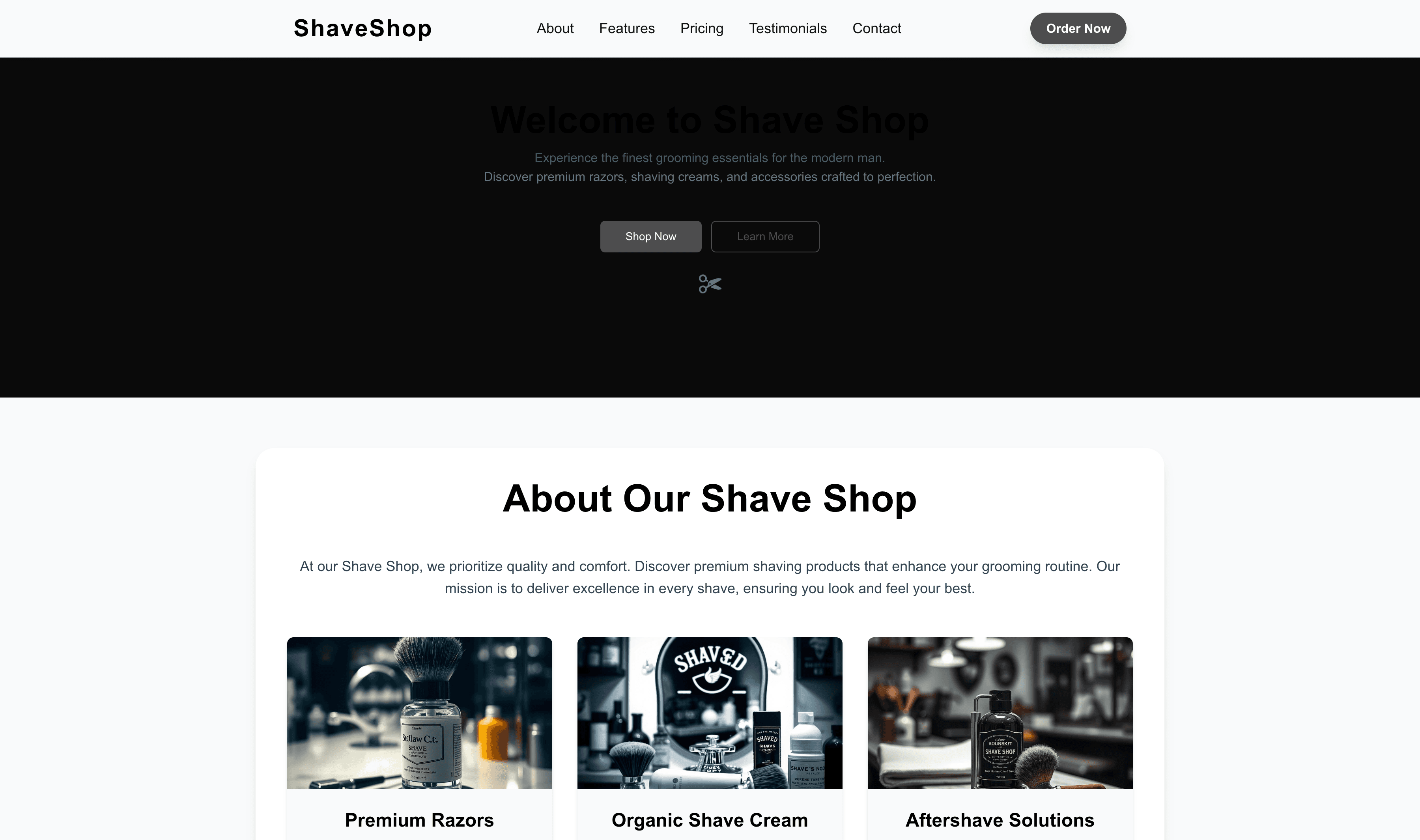 Transform a Shave Shop Website Template into Website in Minutes