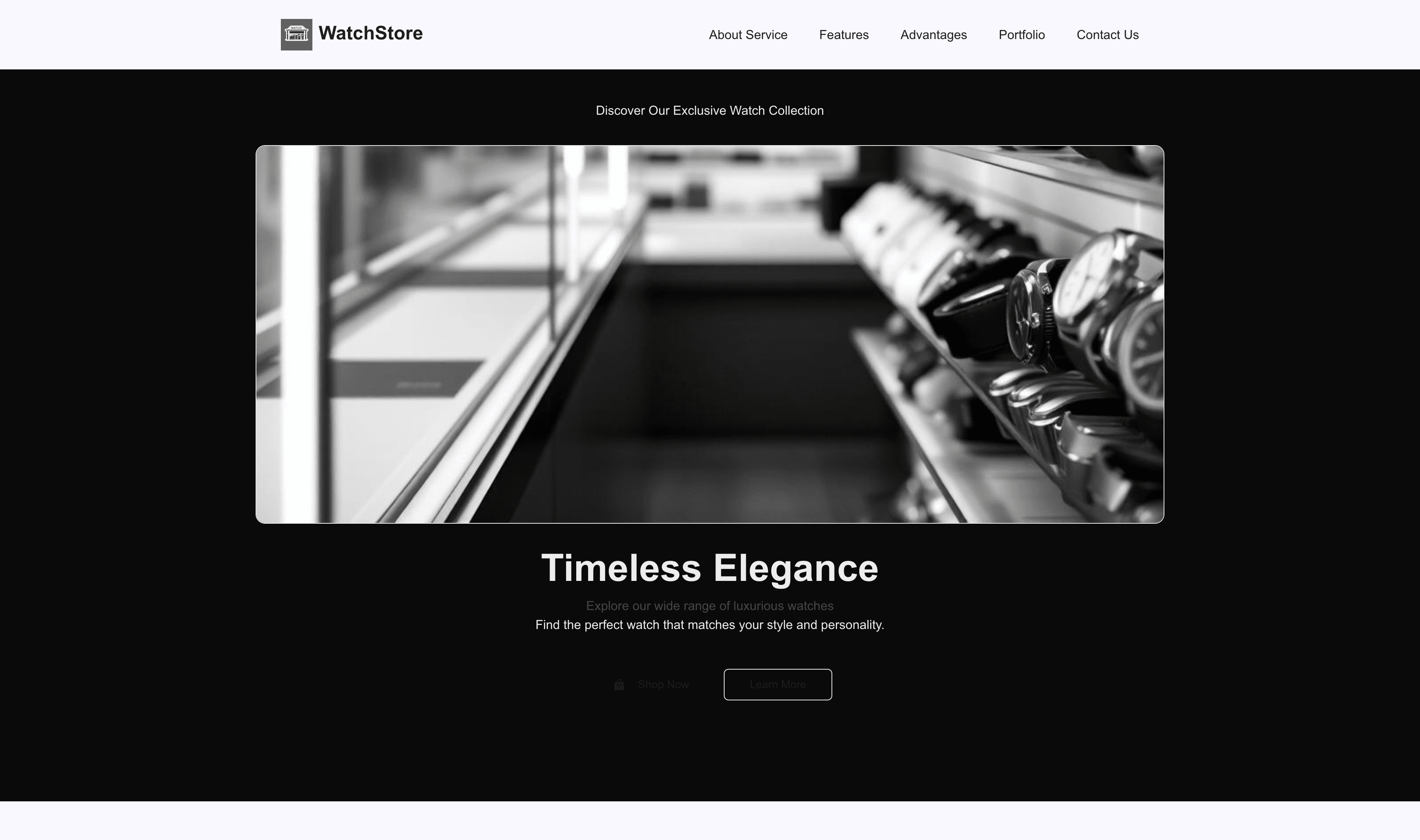 Transform a Watch Store Website Template into Website in Minutes