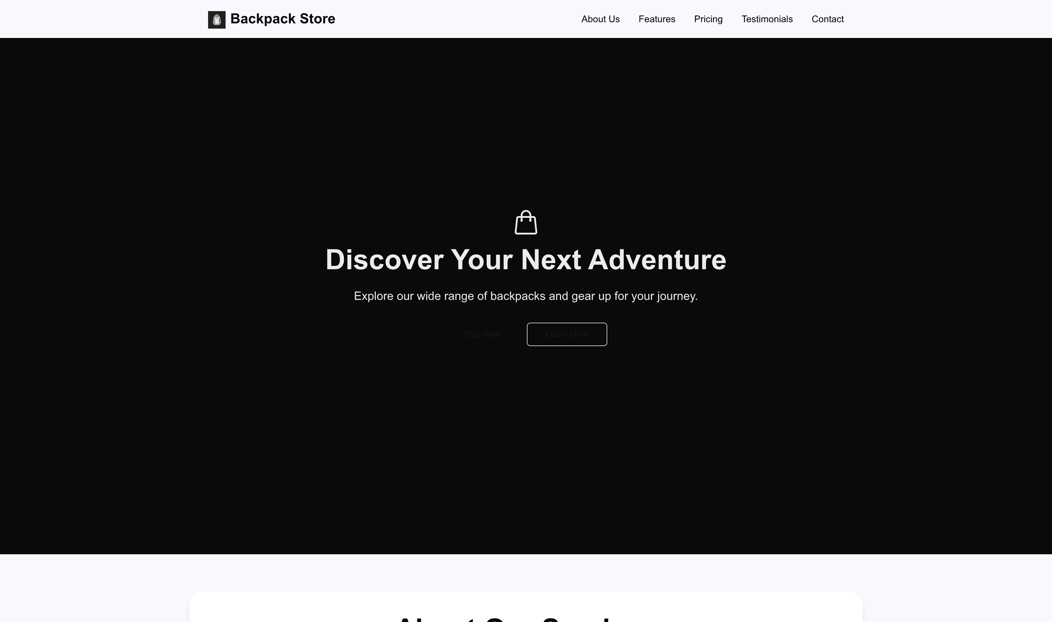 Transform a Backpack Store Website Template into Website in Minutes