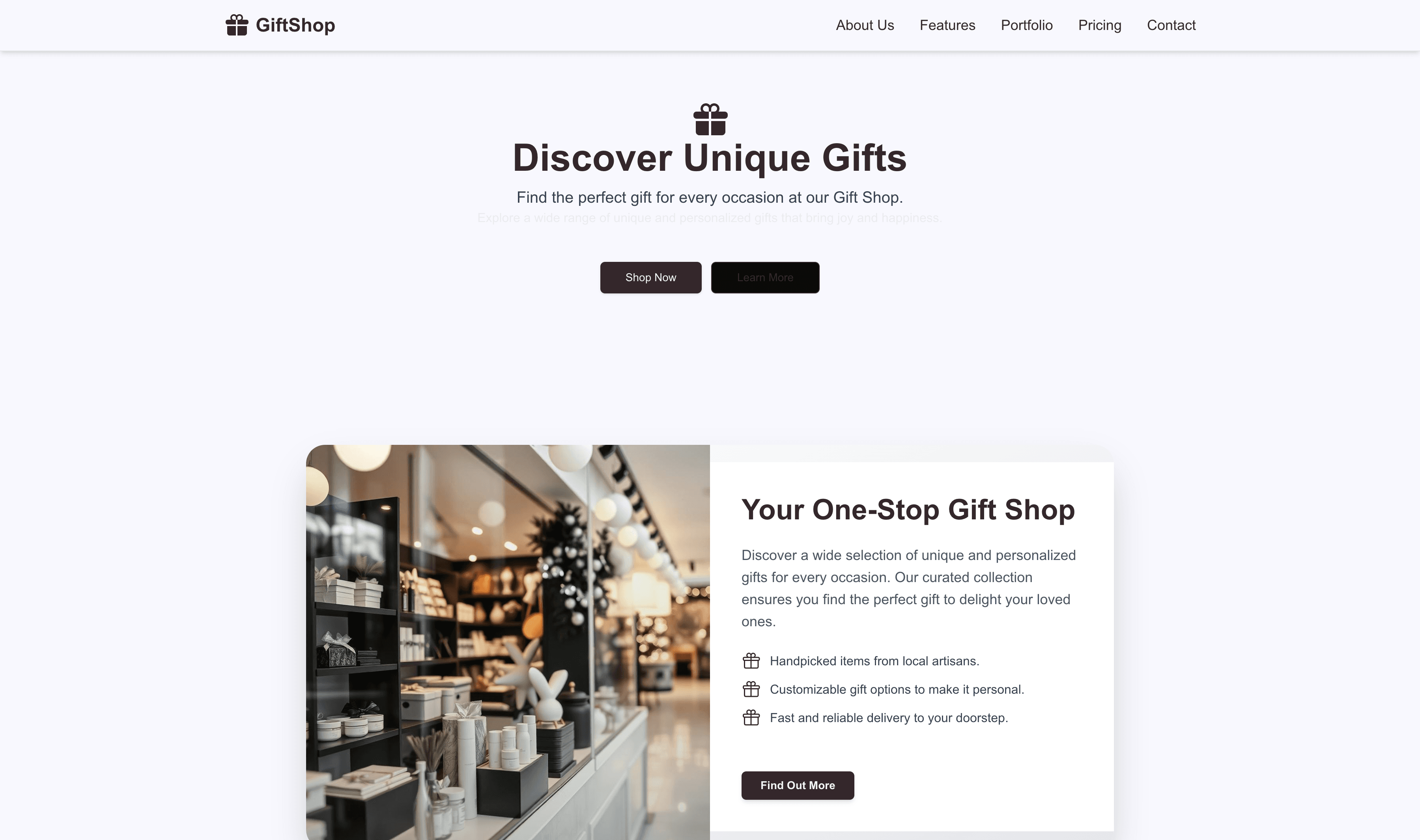 Transform a Gift Shop Website Template into Website in Minutes