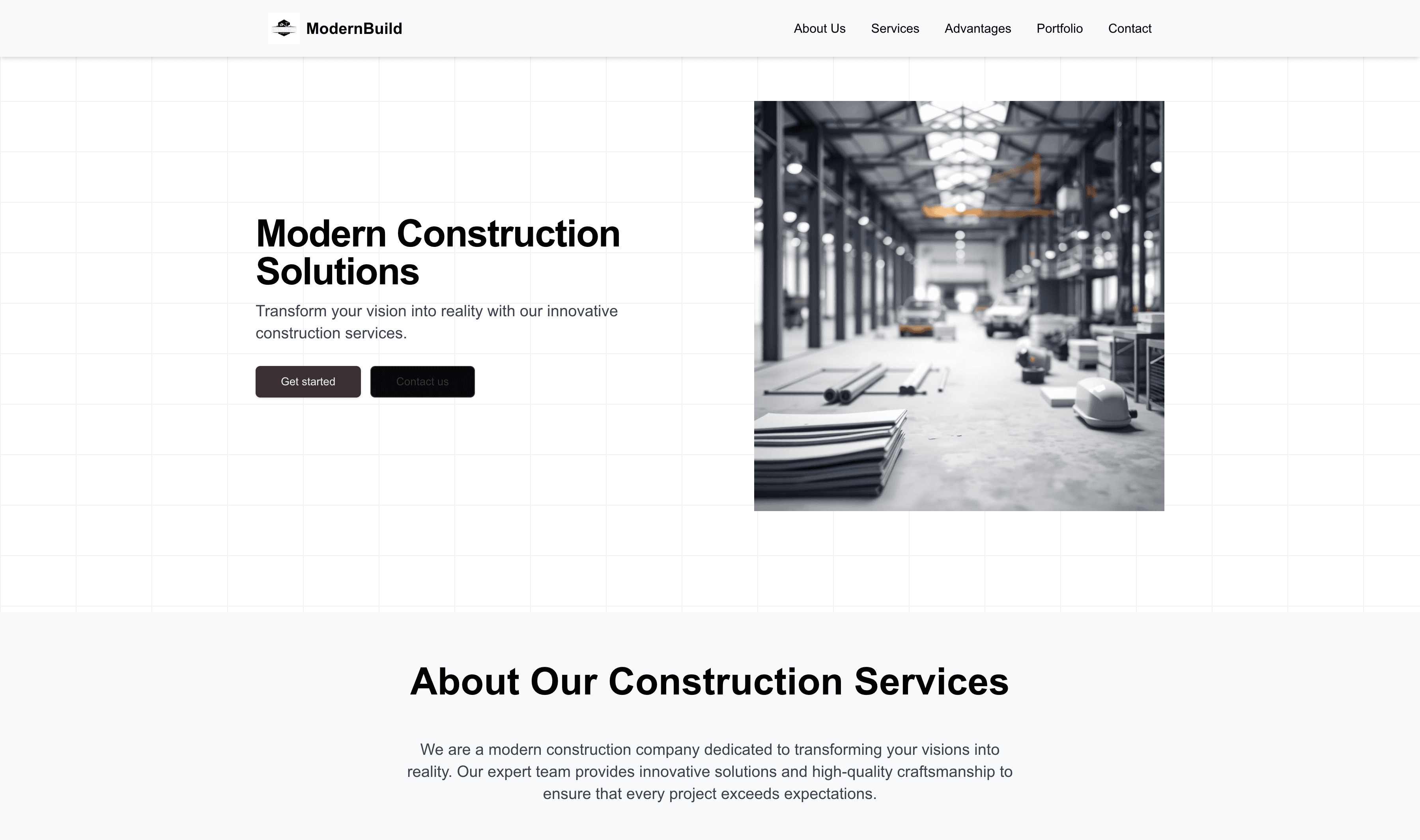Transform a Construction Company (Modern) Website Template into Website in Minutes