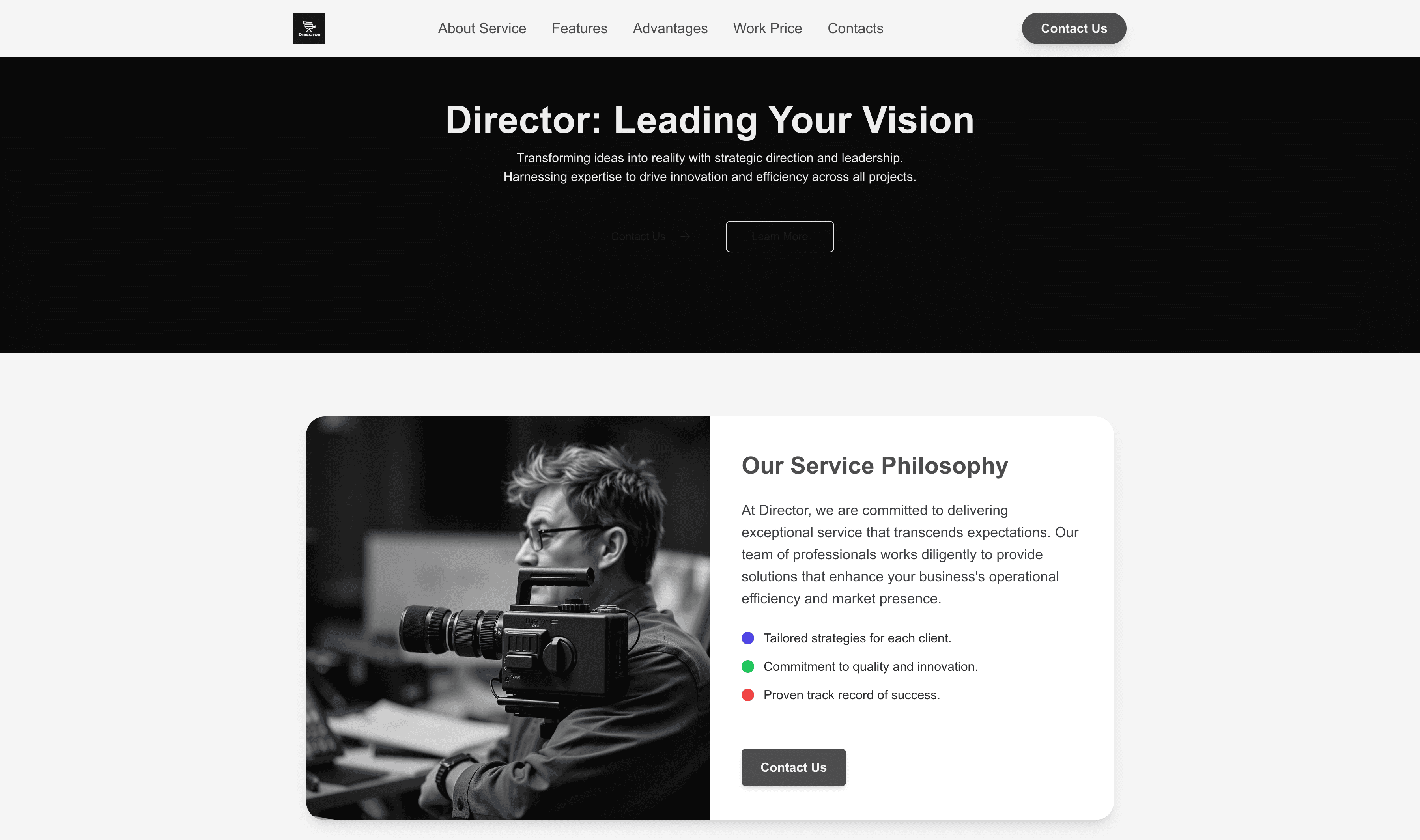 Transform a Director Website Template into Website in Minutes