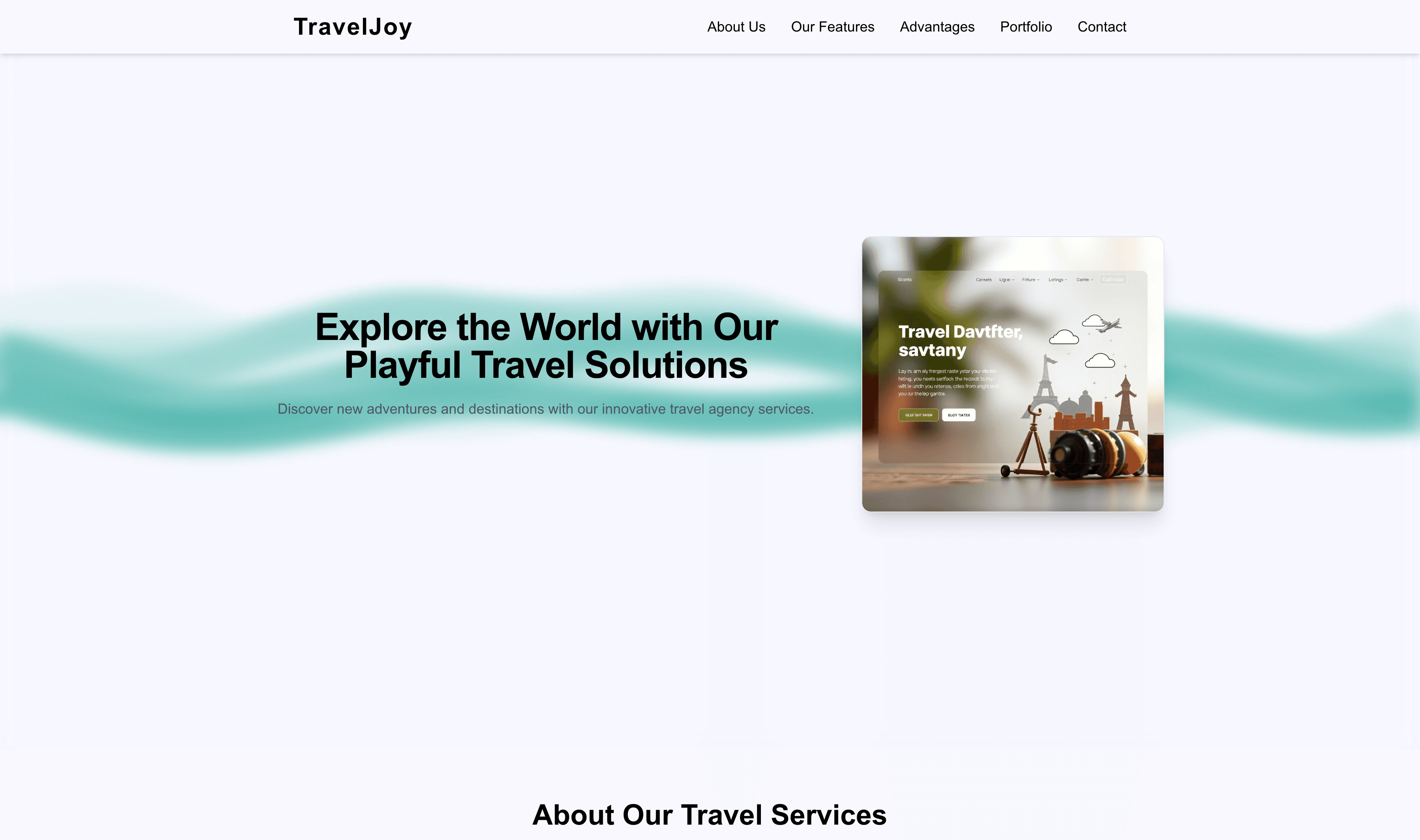Transform a Travel Agency Landing Page (Playful) Website Template into Website in Minutes