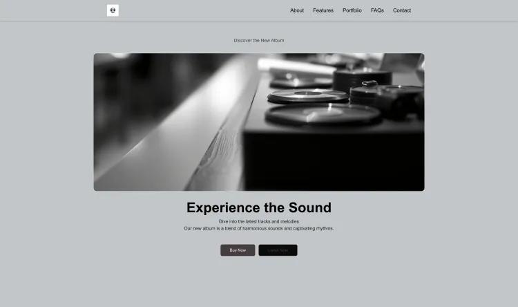 New Album Landing Page