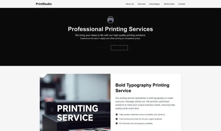 Printing Service (Bold Typography)