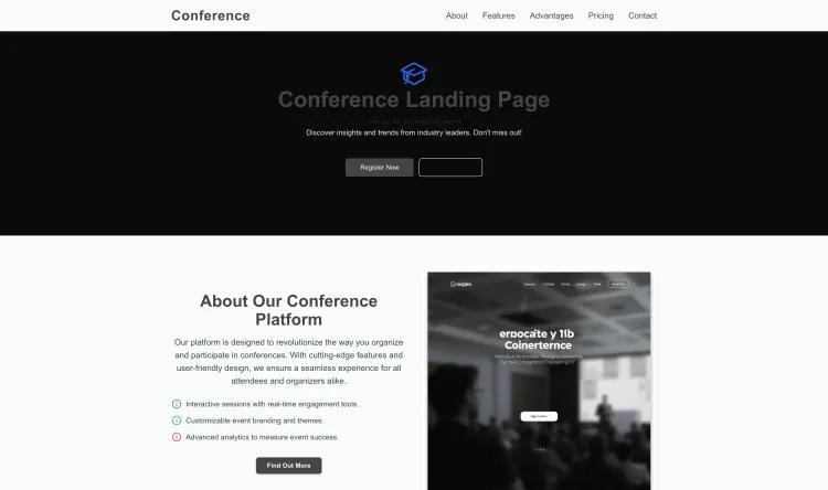 Conference Landing Page (Bold)