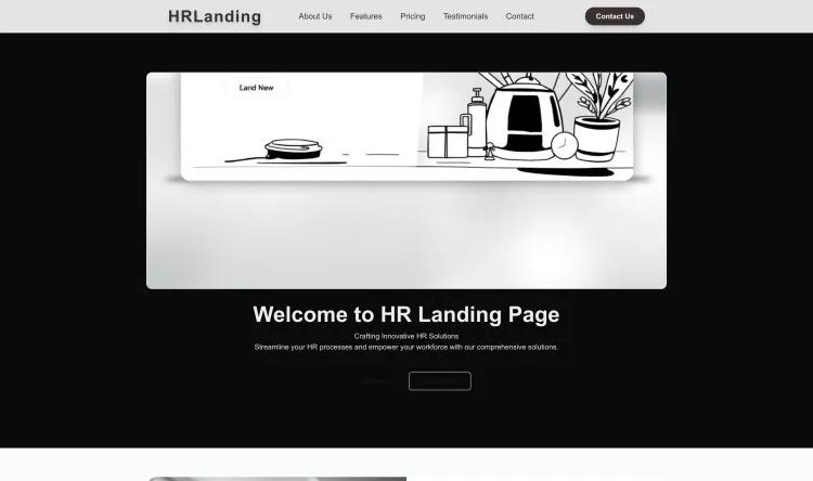HR Landing Page (Illustrative)