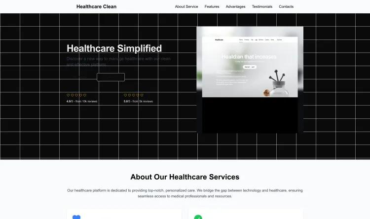 Healthcare Landing Page (Clean)