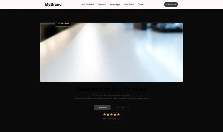 Product Landing Page