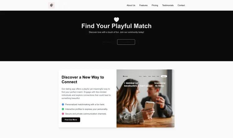 Dating App Landing Page (Playful)