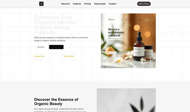 Beauty Product Landing Page (Organic)