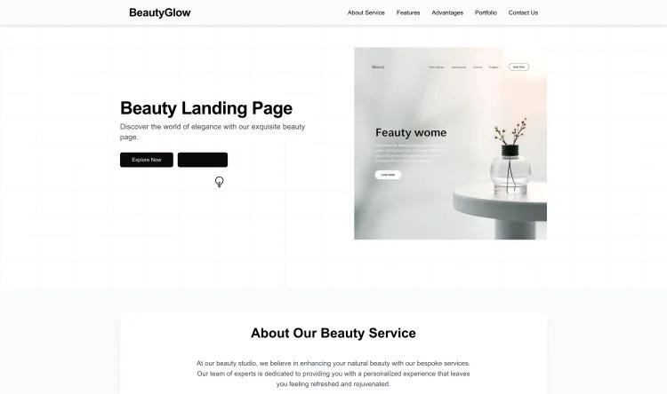 Beauty Landing Page (Pastel)