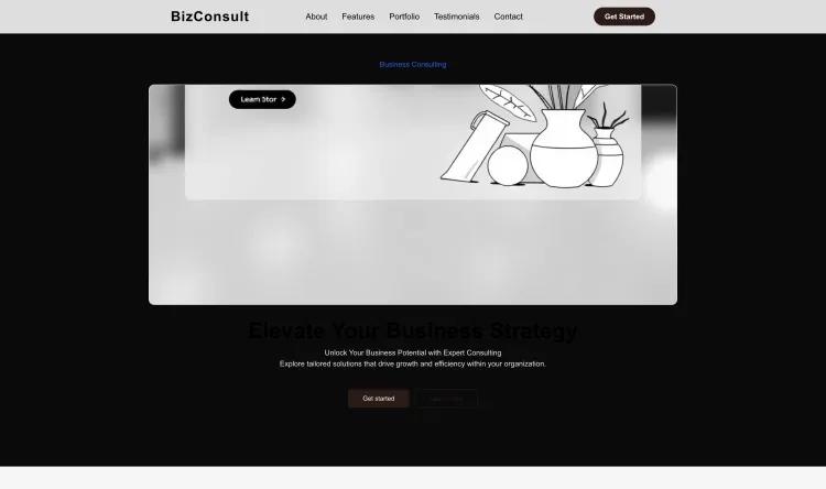 Business Consulting Landing Page (Illustrative)