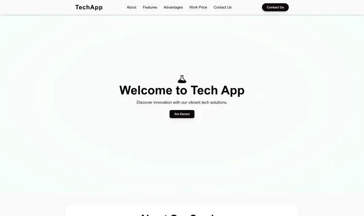 Tech App Landing Page (Vibrant)