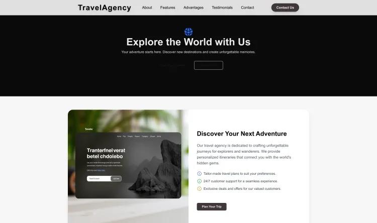 Travel Agency Landing Page (Clean)