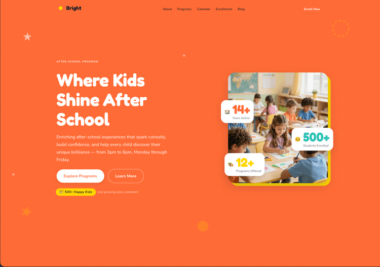 after-school-program-website-template