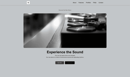 new-album-landing-page-website-template