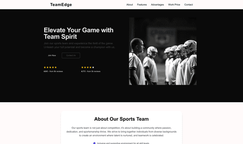 sports-team-website-template