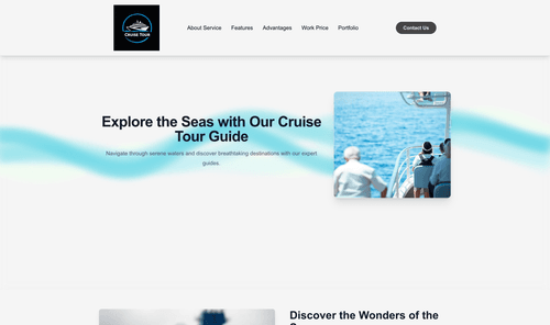 cruise-tour-guide-blue-website-template
