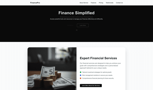 finance-website-template