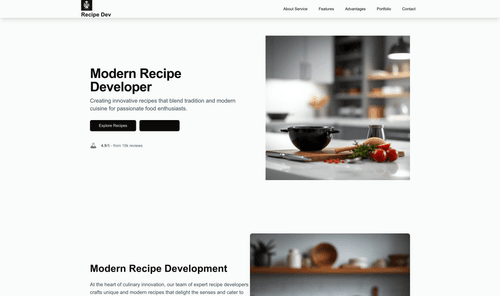 recipe-developer-modern-website-template