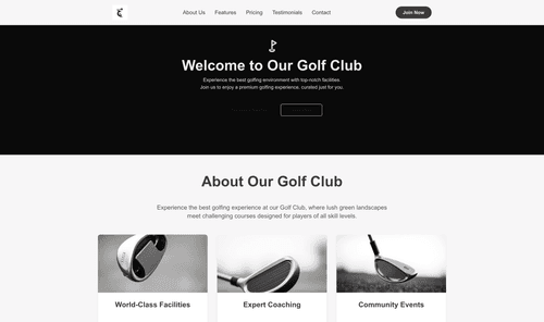 golf-club-website-template