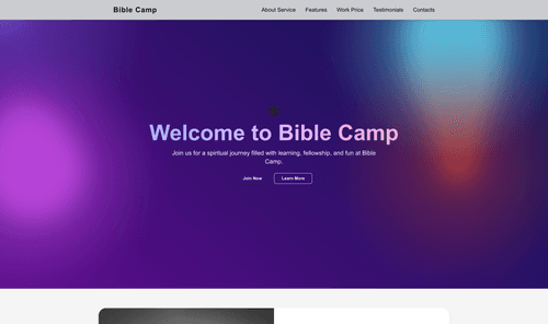 bible-camp-website-template