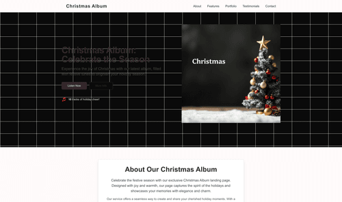 christmas-album-landing-page-website-template