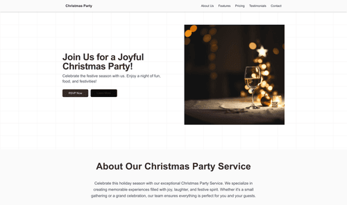 holiday-party-invitation-website-template