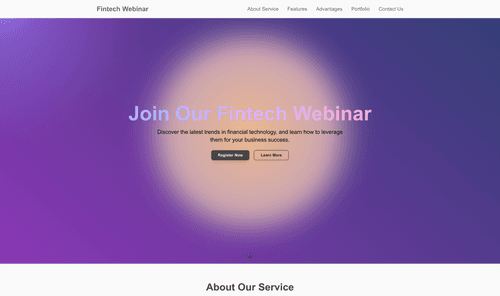 fintech-webinar-website-template