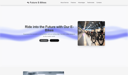 e-bikes-company-futuristic-website-template