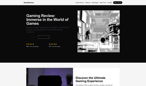 gaming-review-illustrative-website-template