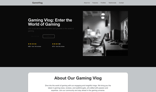 gaming-vlog-website-template