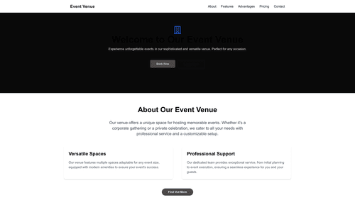 event-venue-website-template