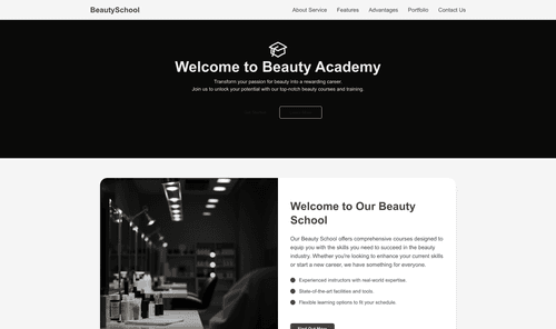 beauty-school-website-template